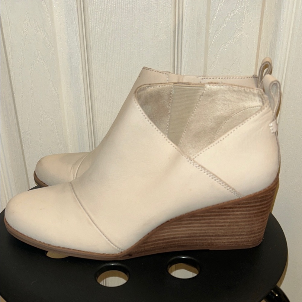 TOMS Wedge Booties Size 10
